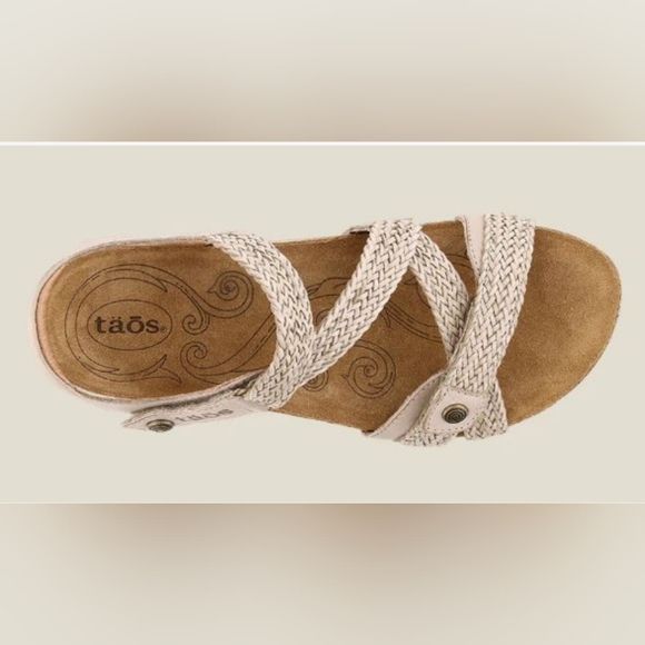 TAOS Trulie Beige Cork Slingback sandals Wedges size 8-8.5 US /EUR 39 Women’s - Picture 2 of 11